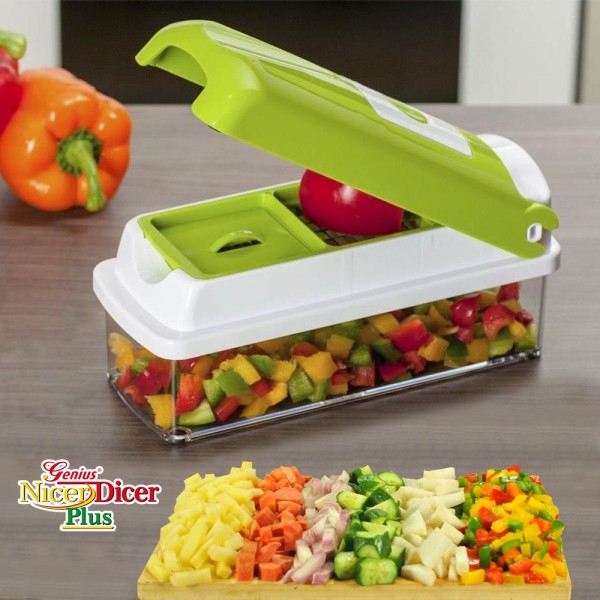 3-Blade Stainless Steel Nicer Dicer Plus Speedy Food Chopper – THELOOTSALE
